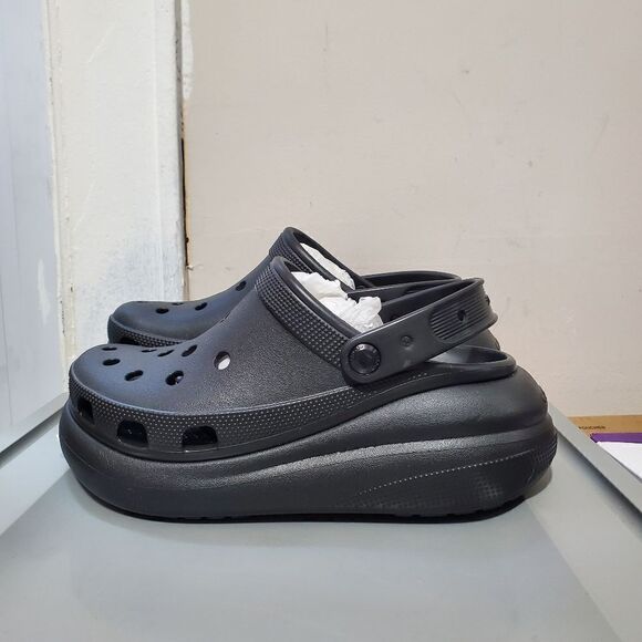 Crocs Classic Crush Clog Black Unisex Women’s Size 9 / Men Size 7 New - Picture 1 of 10